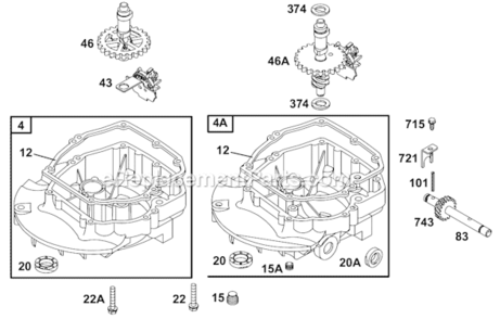 Page C Diagram and Parts List for 12C800  Briggs and Stratton Engine